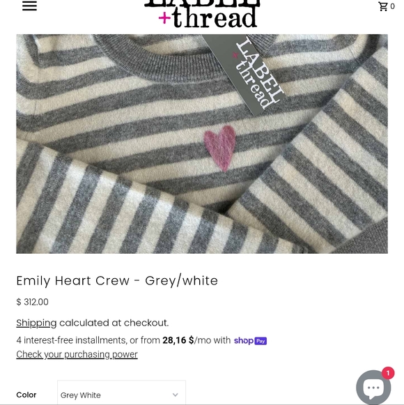 Striped V-Neck Sweater - Gray and Green - Picture 15 of 15